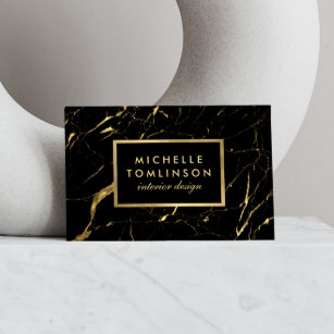 Business Card für den Black and Gold Marble Design Visitenkarte