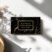 Business Card für den Black and Gold Marble Design