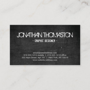 Business Card für den Black Chalkboard Designer Visitenkarte