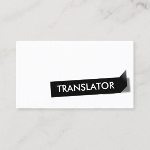 Business Card für den Black Label Translator Visitenkarte