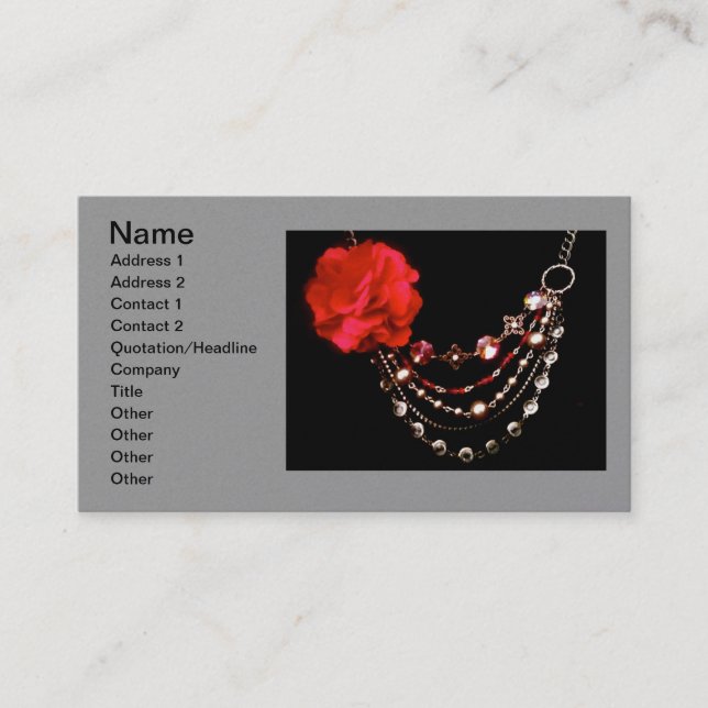 Business Card für den Online-Juwelier Visitenkarte (Vorderseite)