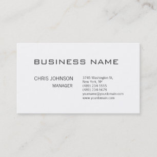 Business Card für den Schwarz-weißen modernen Mana Visitenkarte