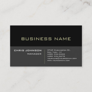 Business Card für den Schwarzen Streifen - Grau Hi Visitenkarte