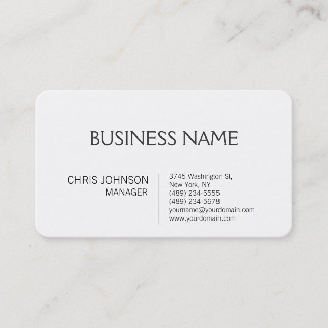 Business Card für den zeitgenössischen Manager an  Visitenkarte (Vorderseite)