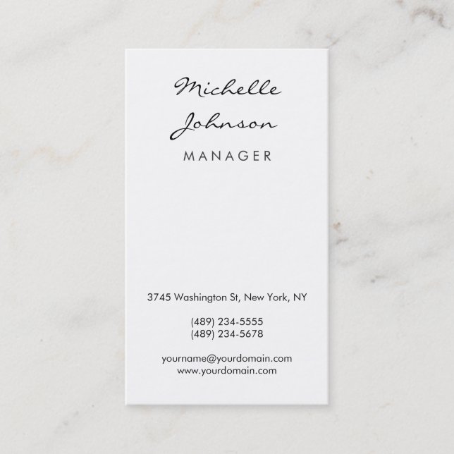 Business Card für den zeitgenössischen Manager für Visitenkarte