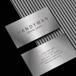 Business Card für Edelstahl Handyman Visitenkarte
