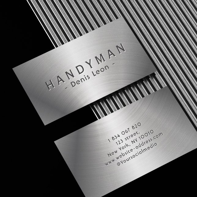 Business Card für Edelstahl Handyman Visitenkarte (Von Creator hochgeladen)