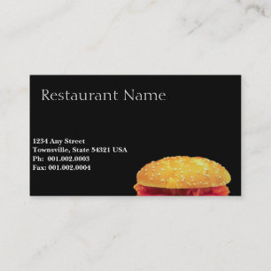 Business Card für Fast Food-Restaurants Visitenkarte