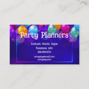Business Card für Fun Balloon Party- oder Veransta Visitenkarte