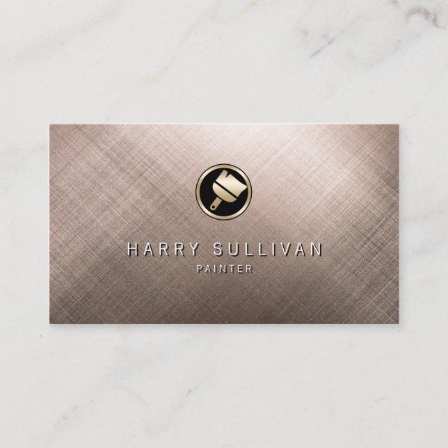 Business Card für gekratzte Metallpinsel Visitenkarte (Vorderseite)