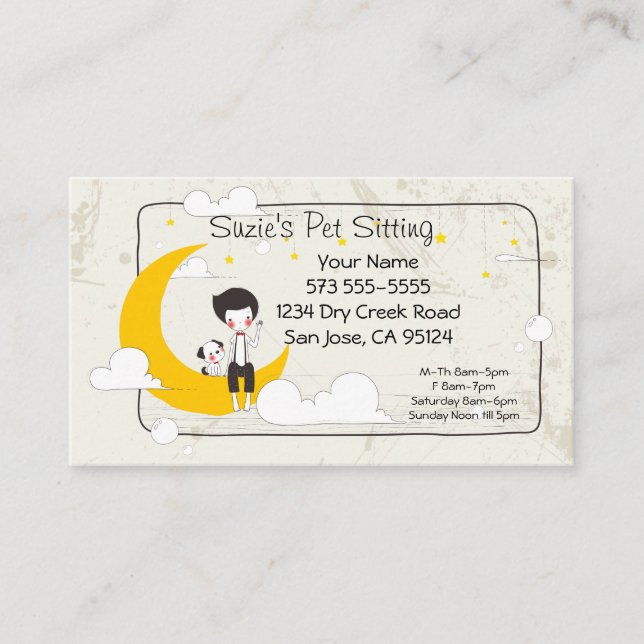 Business Card für Heimtiere Terminkarte (Vorderseite)