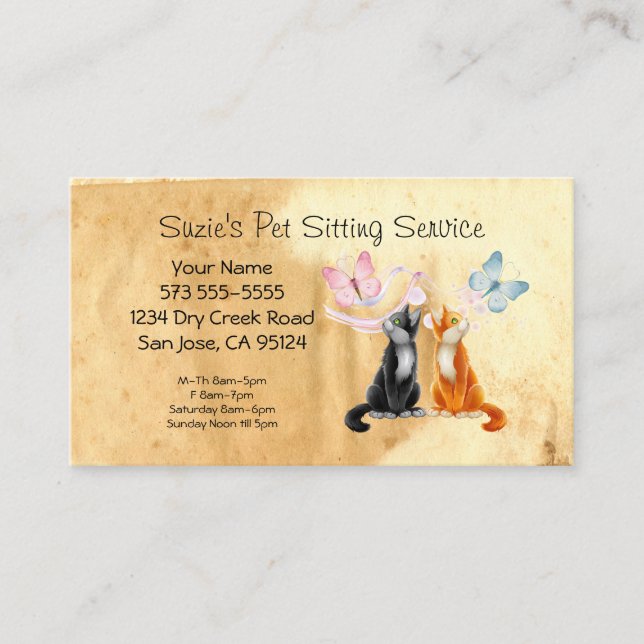 Business Card für Heimtiere Terminkarte (Vorderseite)