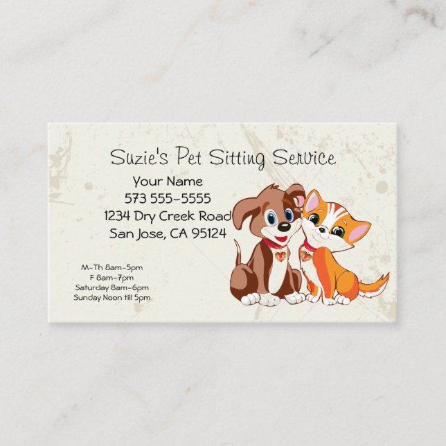 Business Card für Heimtiere Terminkarte (Vorderseite)