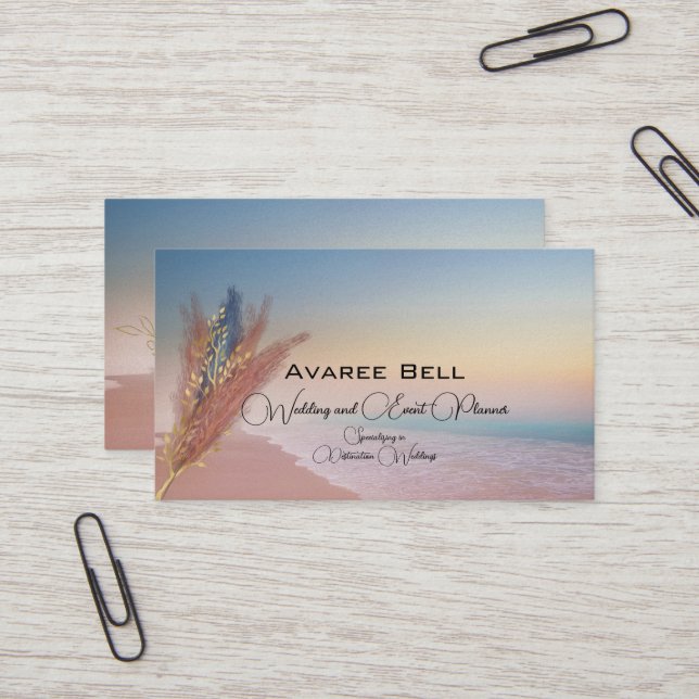 Business Card für Hochzeiten und Eventplaner Visitenkarte (Vorderseite/Rückseite Beispiel)