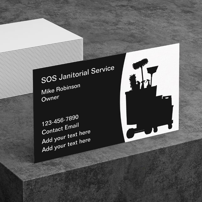 Business Card für Janitorial Clearing Services Visitenkarte (Von Creator hochgeladen)