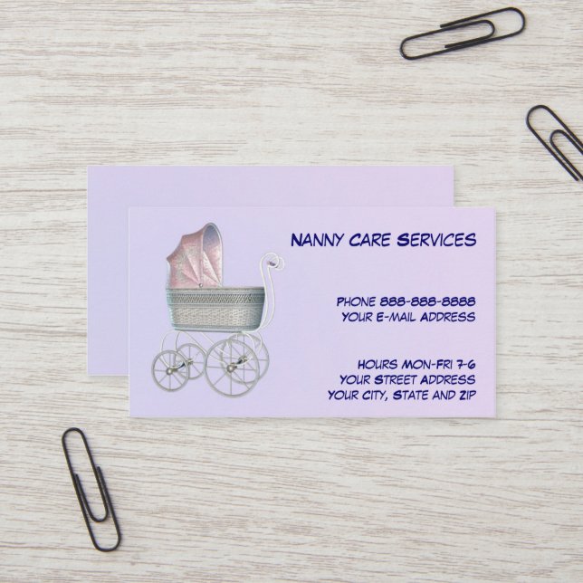 Business Card für Kindertagesstätte Visitenkarte (Vorderseite/Rückseite Beispiel)