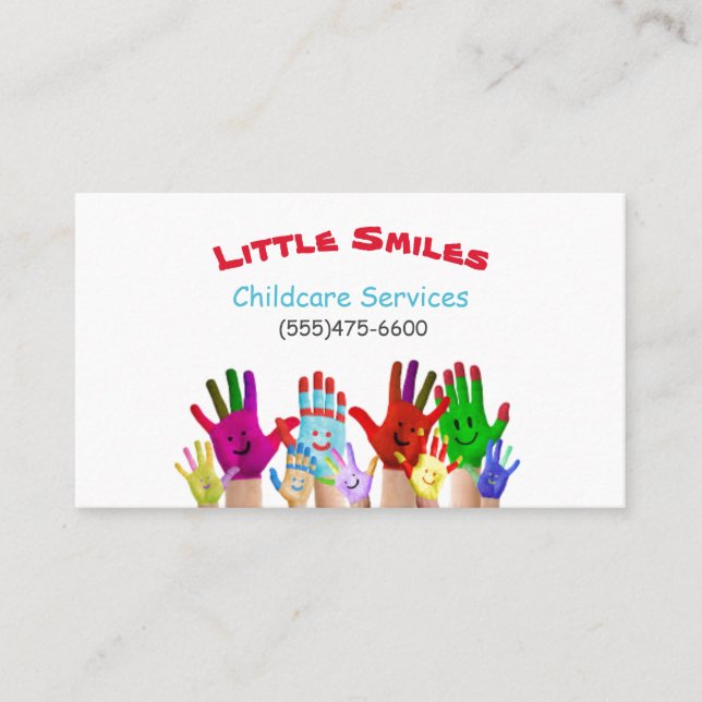 Business Card für Kindertagesstätten Visitenkarte (Vorderseite)