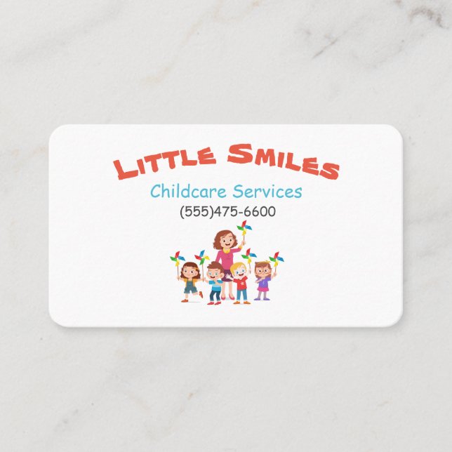 Business Card für Kindertagesstätten Visitenkarte (Vorderseite)