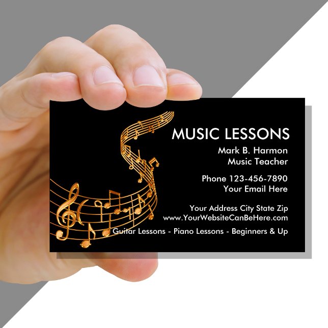 Business Card für klassische Musikunterricht Visitenkarte (Von Creator hochgeladen)