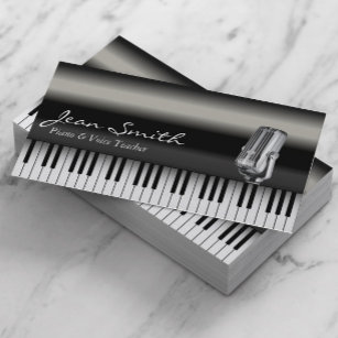 Business Card für klassisches Dunkles Piano und Sp Visitenkarte