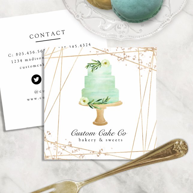 Business Card für kundenspezifische Backwaren Quadratische Visitenkarte (Von Creator hochgeladen)