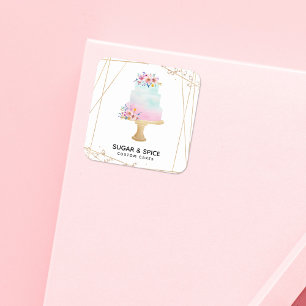 Business Card für kundenspezifische Backwaren Quadratischer Aufkleber