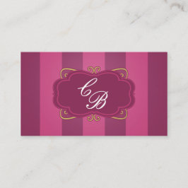Business Card für lila gestreifte und goldene Bout Visitenkarte
