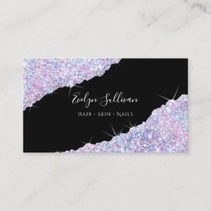 Business Card für lila Glitzer-Sequenzen Visitenkarte