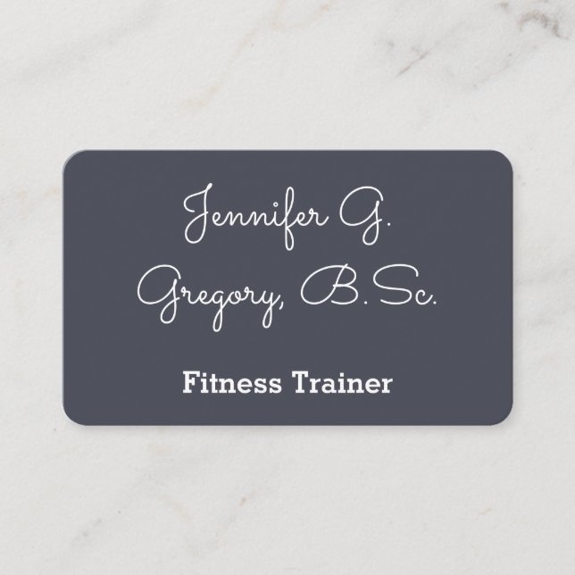 Business Card für minimale und saubere Fitness-Tra Visitenkarte (Vorderseite)