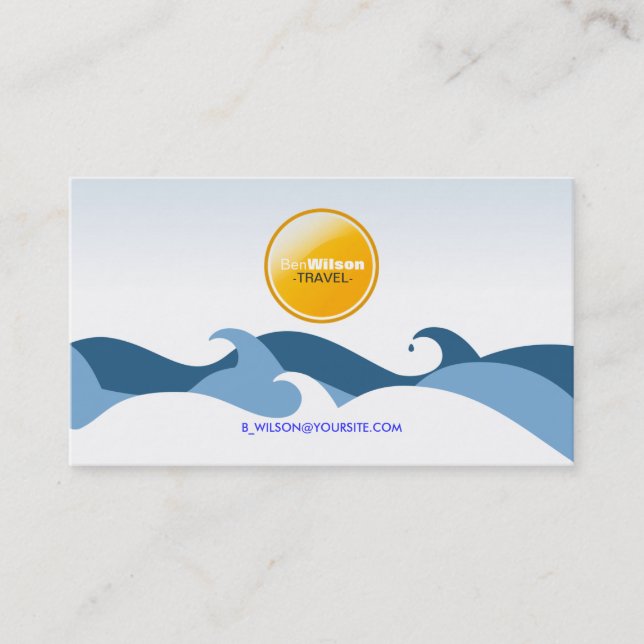 Business Card für Ocean Waves Visitenkarte (Vorderseite)