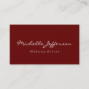 Business Card für Red Makeup Artist Script Visitenkarte