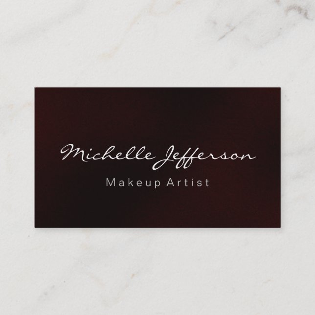 Business Card für Red Makeup Artist Script Visitenkarte (Vorderseite)