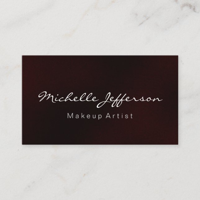 Business Card für Red Makeup Artist Script Visitenkarte (Vorderseite)