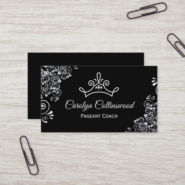 Business-Card für Schwarz und Weiß Visitenkarte (Vorderseite/Rückseite Beispiel)