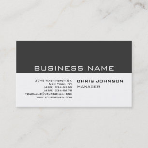 Business-Card für Schwarz/Weiß-Grau-Clear-Manager Visitenkarte