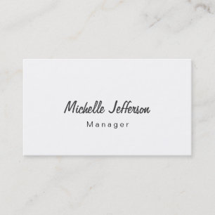 Business Card für Schwarzweiß-Script-Manager Visitenkarte