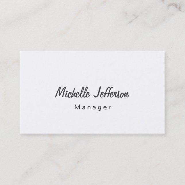Business Card für Schwarzweiß-Script-Manager Visitenkarte (Vorderseite)