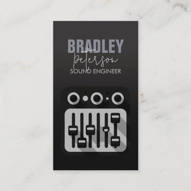 Business Card für Sound Engineering Audio Engineer Visitenkarte (Vorderseite)