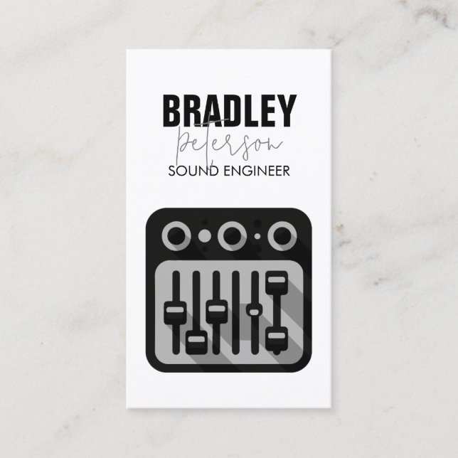 Business Card für Sound Engineering Audio Engineer Visitenkarte (Vorderseite)