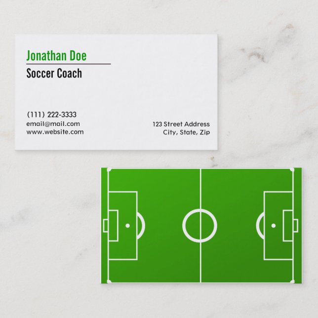 Business Card Fußball-Coach Visitenkarte (Vorne/Hinten)