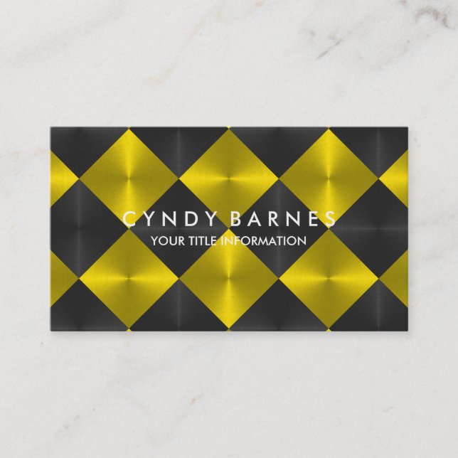 Business Card Gelb und Schwarz Visitenkarte (Vorderseite)