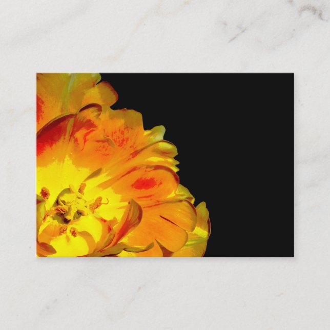 Business Card Gelb und Schwarz Visitenkarte (Vorderseite)