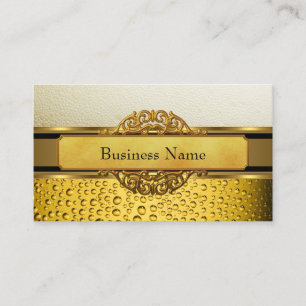 Business Card Gold Amber Bierale schwarz Visitenkarte
