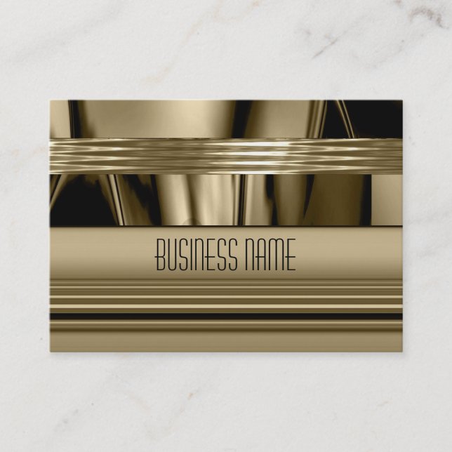 Business Card Gold Kunst-Deco Visitenkarte (Vorderseite)