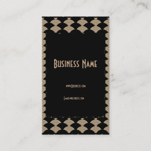 Business Card Gold Schwarz Art Deco Visitenkarte
