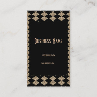 Business Card Gold Schwarz Art Deco Visitenkarte