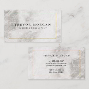 Business Card "Golden Border Marble" Visitenkarte