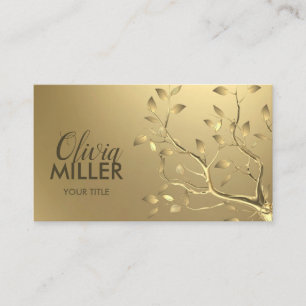 Business Card "Golden Tree Branch" Visitenkarte