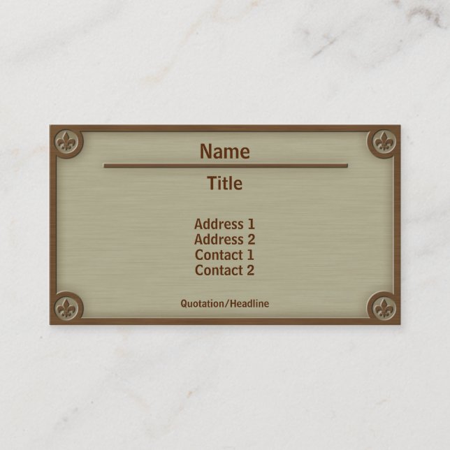 Business Card Holz Cutout Visitenkarte (Vorderseite)