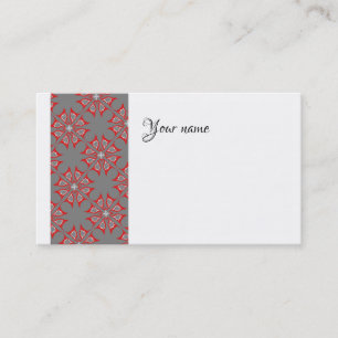 Business Card Jimette Design Red and Grey Visitenkarte